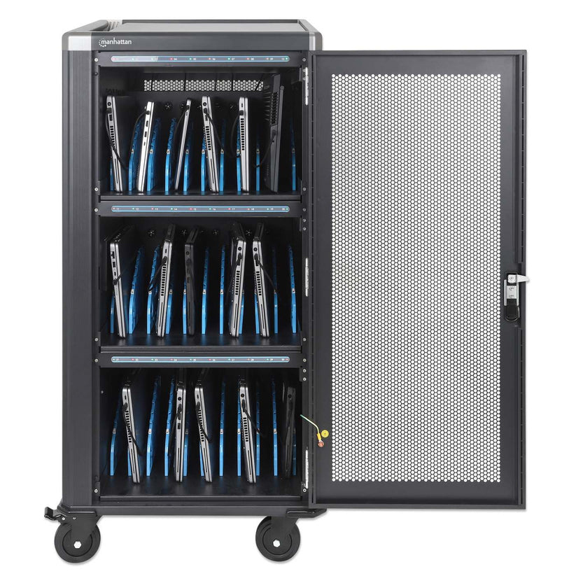 INTELLINET/MANHATTAN Charging Cart - 30-Port USB-C - 1920W