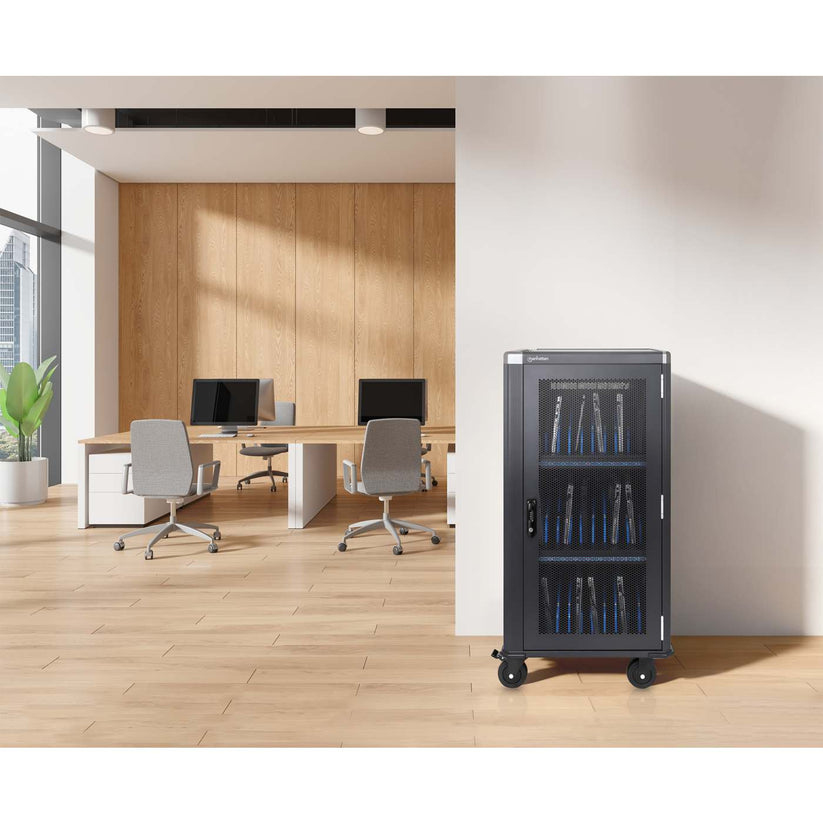 INTELLINET/MANHATTAN Charging Cart - 30-Port USB-C - 1920W