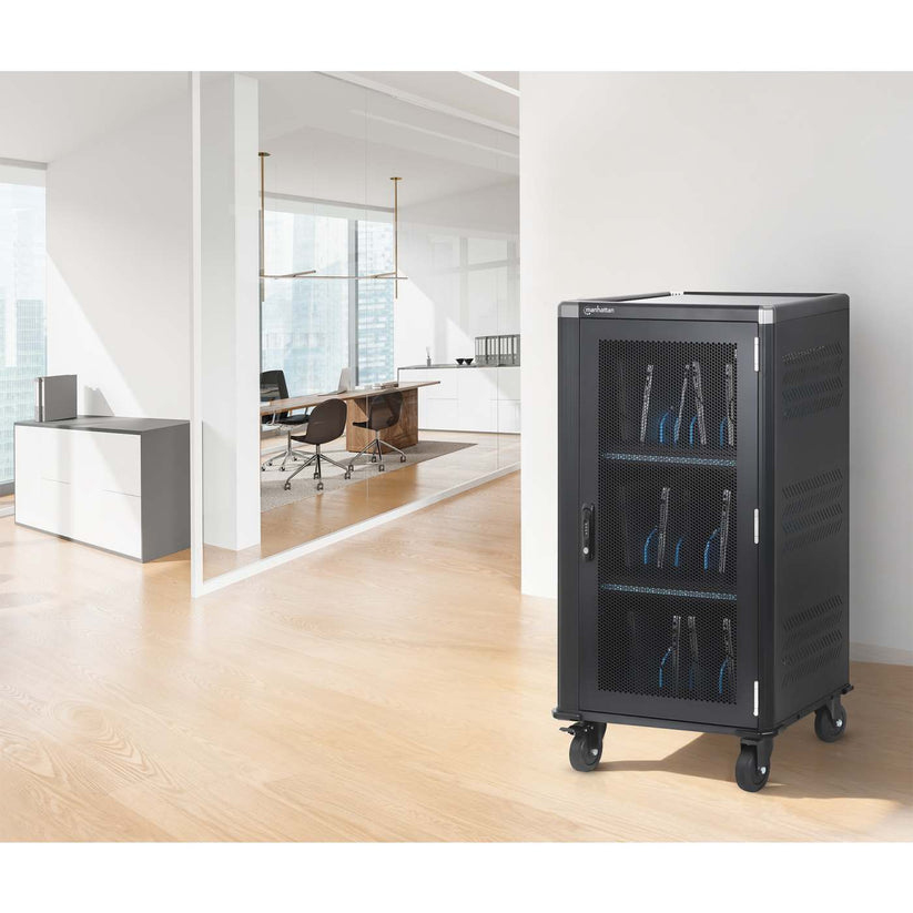 INTELLINET/MANHATTAN Charging Cart - 30-Port USB-C - 1920W