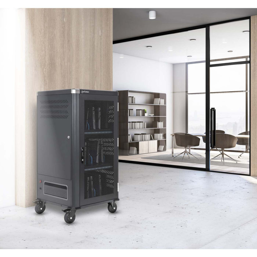 INTELLINET/MANHATTAN Charging Cart - 30-Port USB-C - 1920W