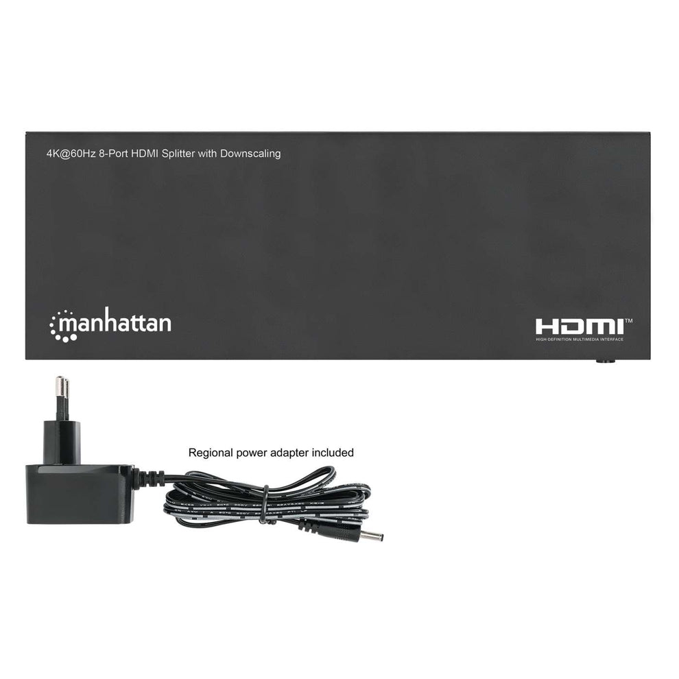 INTELLINET/MANHATTAN HDMI Splitter 4K@60Hz 8-Port with Downscaling