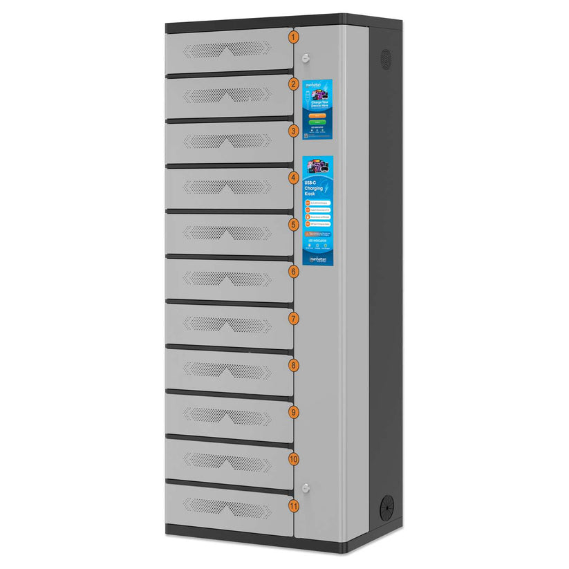 INTELLINET/MANHATTAN Charging Kiosk - 11-Compartment - USB-C - 500 W