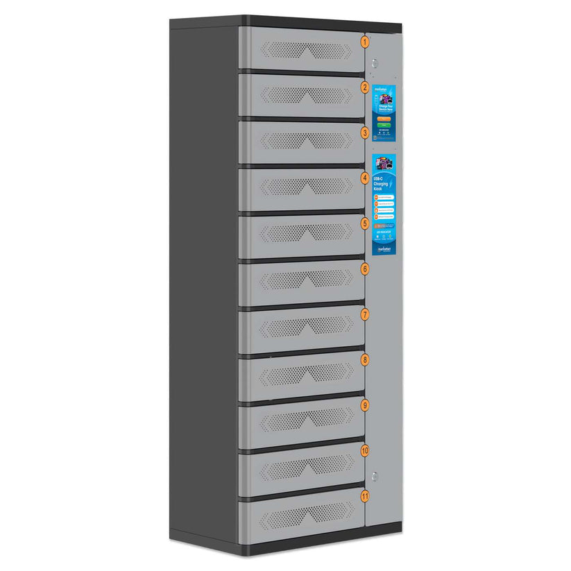 INTELLINET/MANHATTAN Charging Kiosk - 11-Compartment - USB-C - 500 W