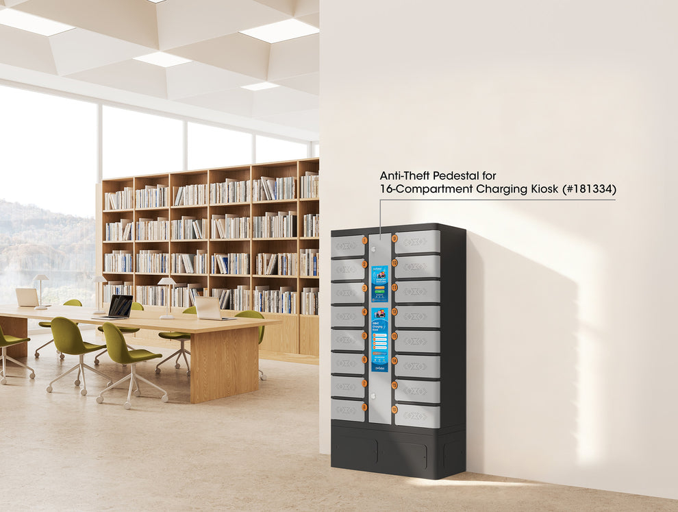 INTELLINET/MANHATTAN Anti-Theft Pedestal for 16-Compartment Charging Kiosk