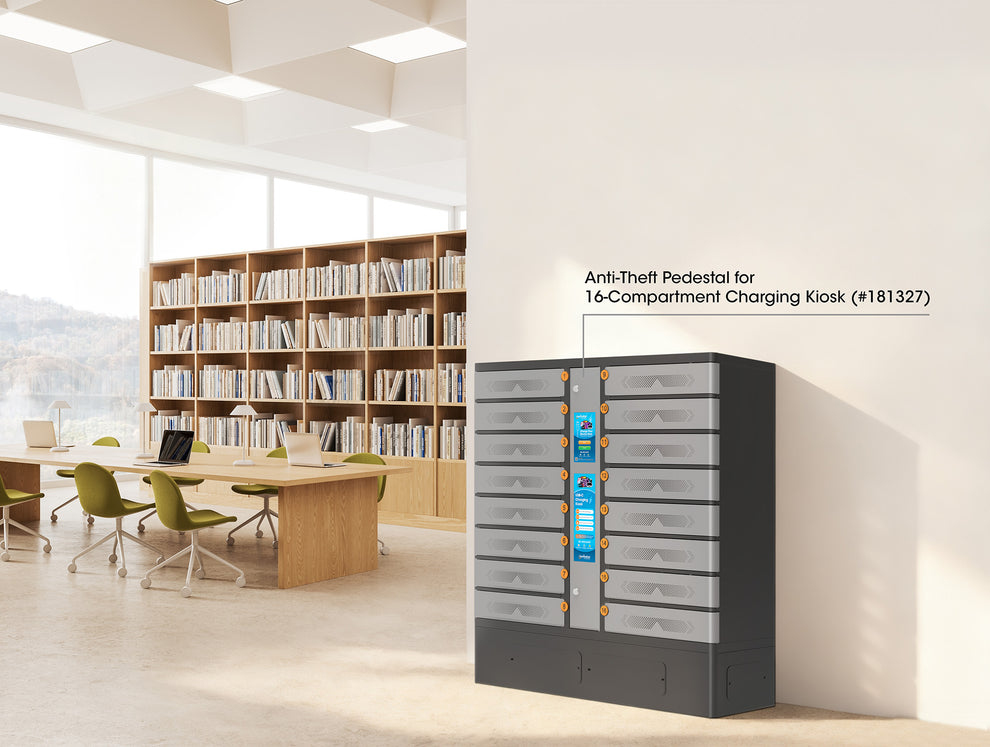 INTELLINET/MANHATTAN Anti-Theft Pedestal for 16-Compartment Charging Kiosk