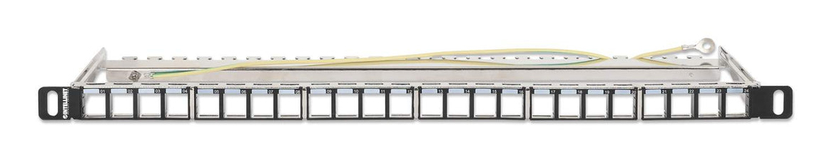 INTELLINET/MANHATTAN Patch Panel - Blank - 24 Port - Shielded - 0.5U