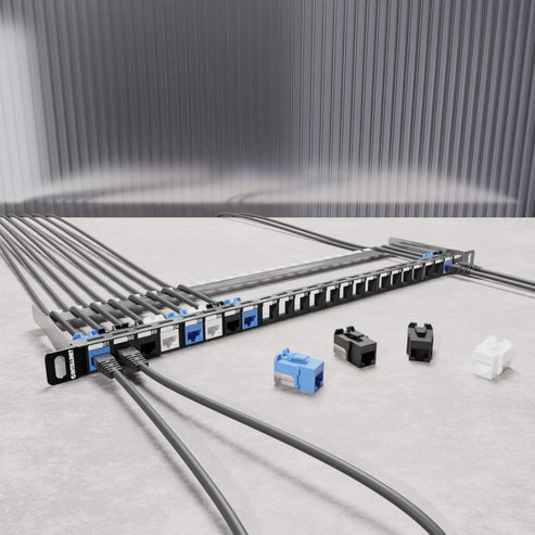 INTELLINET/MANHATTAN Patch Panel - Blank - 24 Port - Shielded - 0.5U