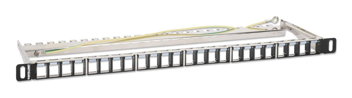 INTELLINET/MANHATTAN Patch Panel - Blank - 24 Port - Shielded - 0.5U