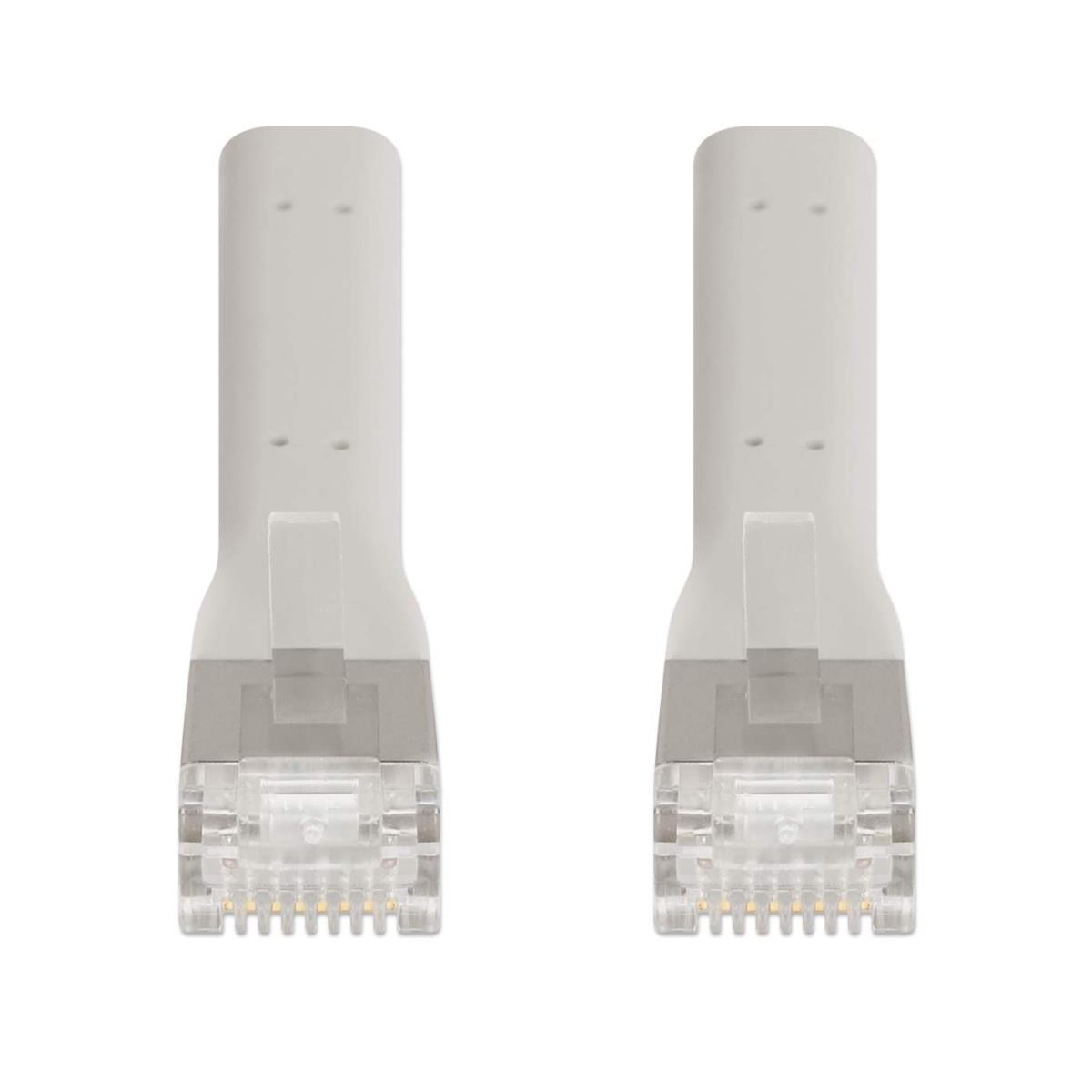 INTELLINET/MANHATTAN FlexiBoot Slim Network Patch Cable - CAT6a - F/FTP - 30cm - Gray