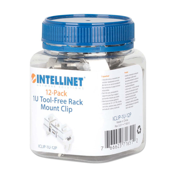 INTELLINET/MANHATTAN Tool-Free Rack Mount Clip 1U - 12-Pack