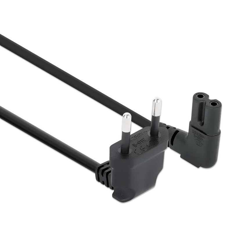INTELLINET/MANHATTAN Angled Power Cable - C7 to CEE 7/16 - 3m - EU
