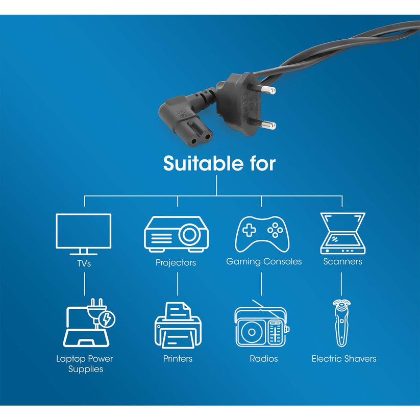 INTELLINET/MANHATTAN Angled Power Cable - C7 to CEE 7/16 - 3m - EU