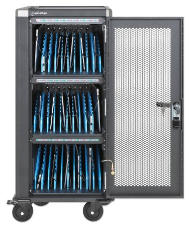 INTELLINET/MANHATTAN Charging Cart - 30-Port USB-C - 30W per Port