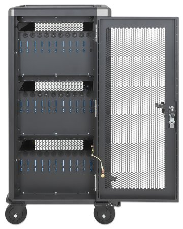 INTELLINET/MANHATTAN Charging Cart - 30-Port USB-C - 30W per Port