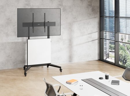 INTELLINET/MANHATTAN TV Cart - 1 TV - Height-Adjustable - 50 to 100in - Black