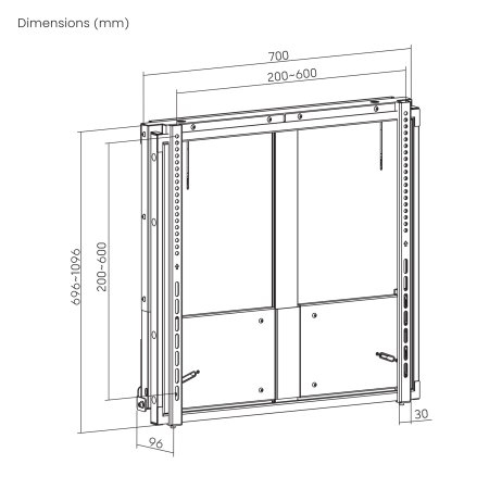 INTELLINET/MANHATTAN TV Mount - Wall - 1 TV - Height-Adjustable - 55 to 75in