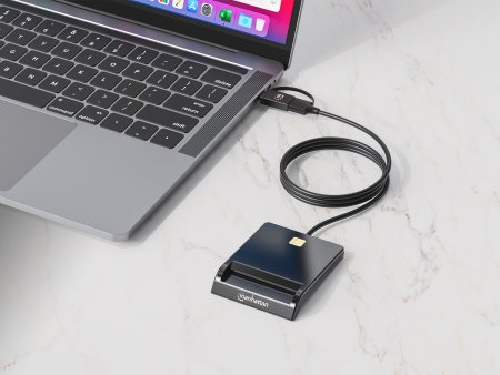 INTELLINET/MANHATTAN Smart Card Reader with USB-C / USB-A Combo Connector