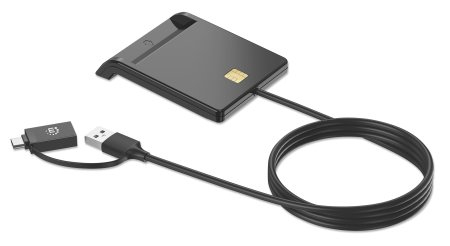 INTELLINET/MANHATTAN Smart Card Reader with USB-C / USB-A Combo Connector