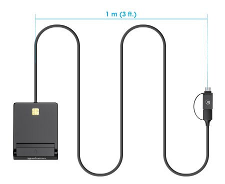 INTELLINET/MANHATTAN Smart Card Reader with USB-C / USB-A Combo Connector