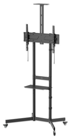 INTELLINET/MANHATTAN TV Cart - 1 TV - Tilt/Height-Adjustable - 37 to 70in - Black