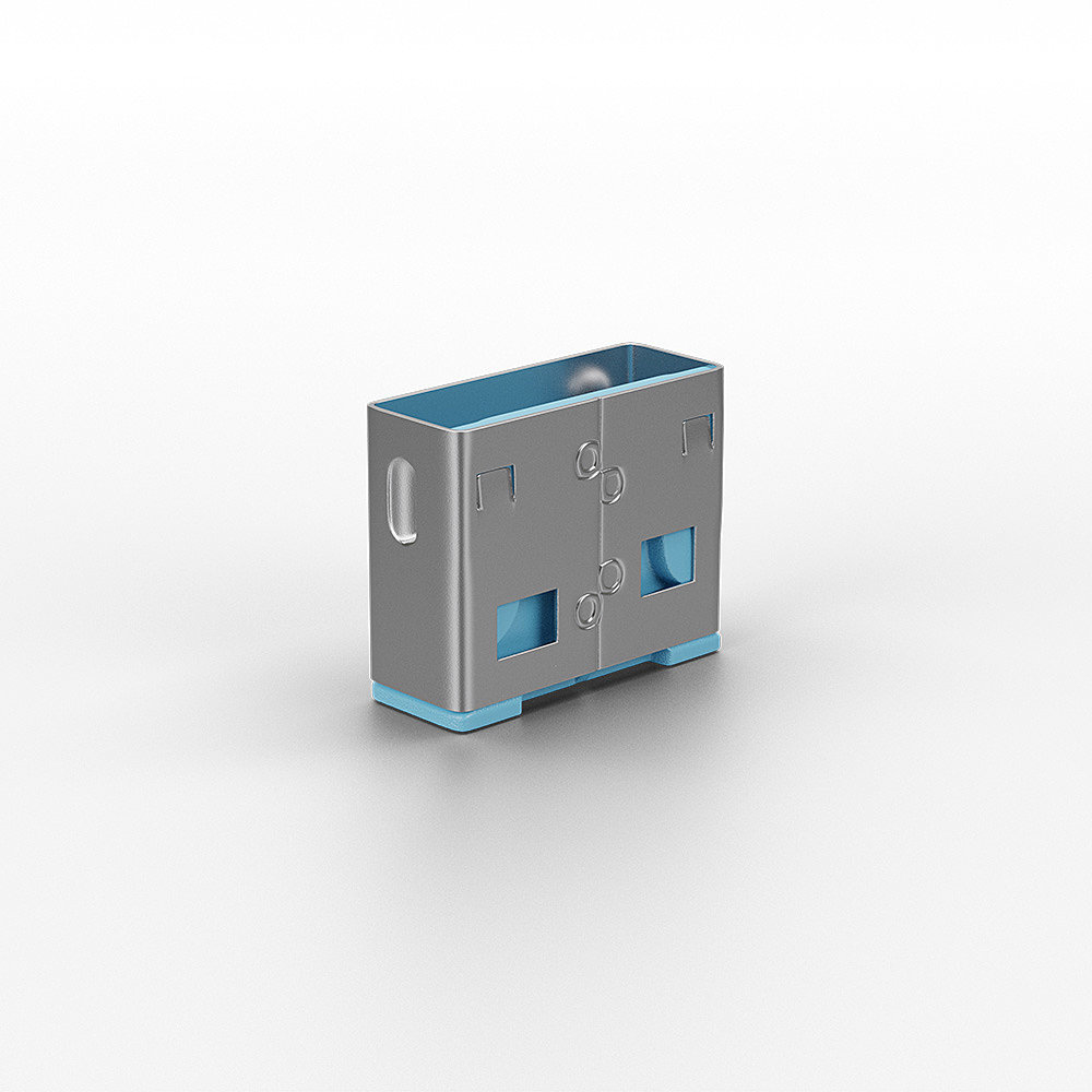 LINDY USB Port Blocker 10pack Blue (without Key)