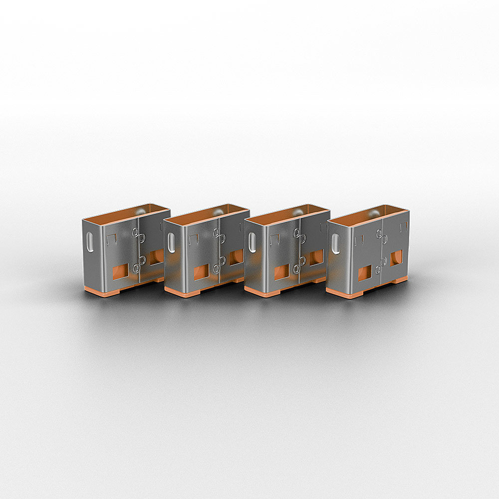 LINDY USB Port Blocker 10pack Orange (without Key)