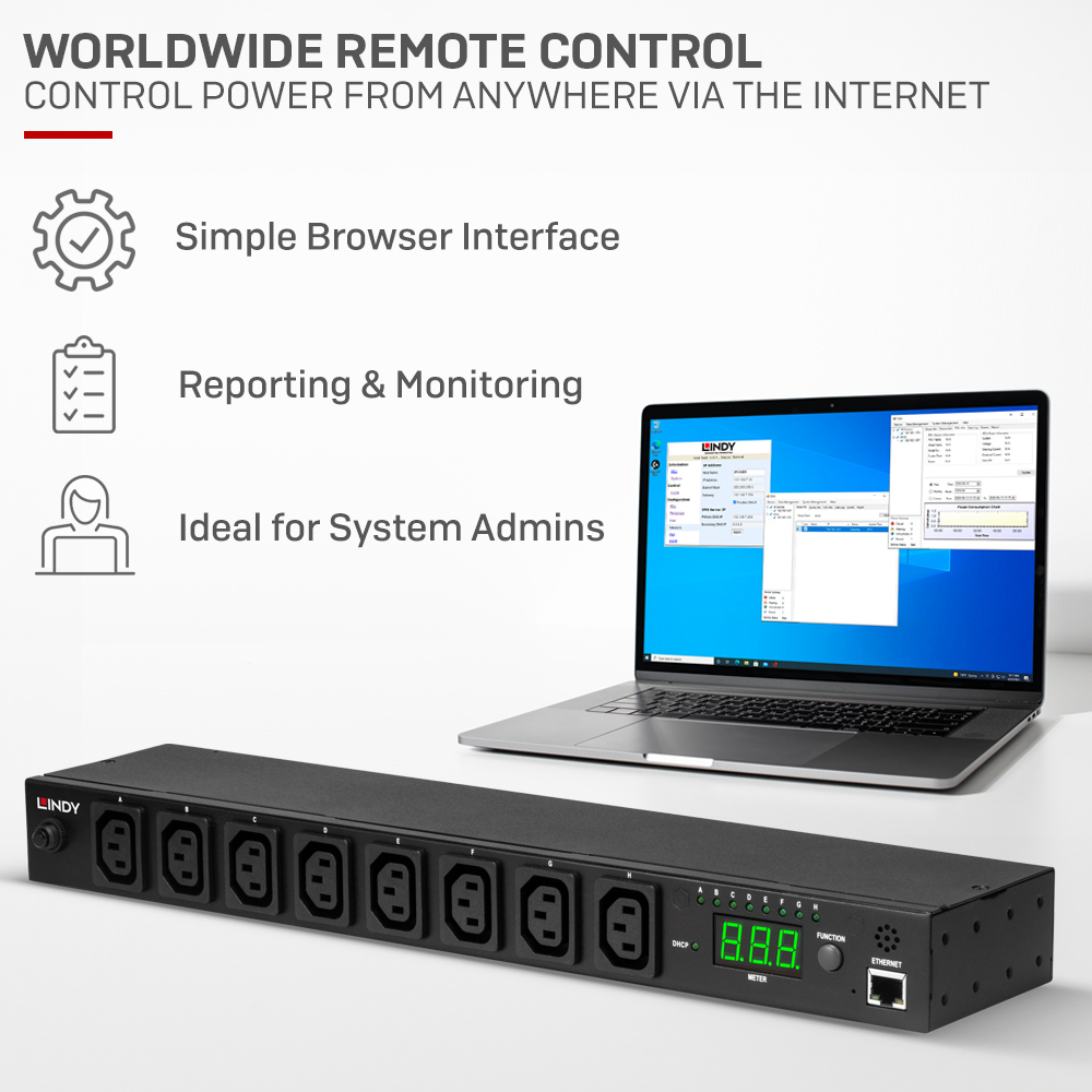 LINDY Ip Power Switch Classic 8 (power Management Over Ip)