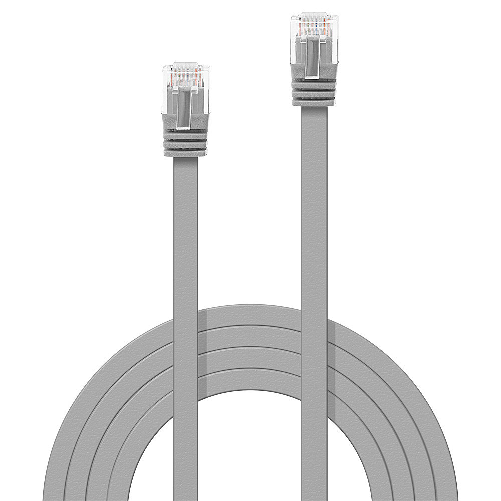 LINDY Patch Cable Flat - CAT6 - utp - Grey - 1m