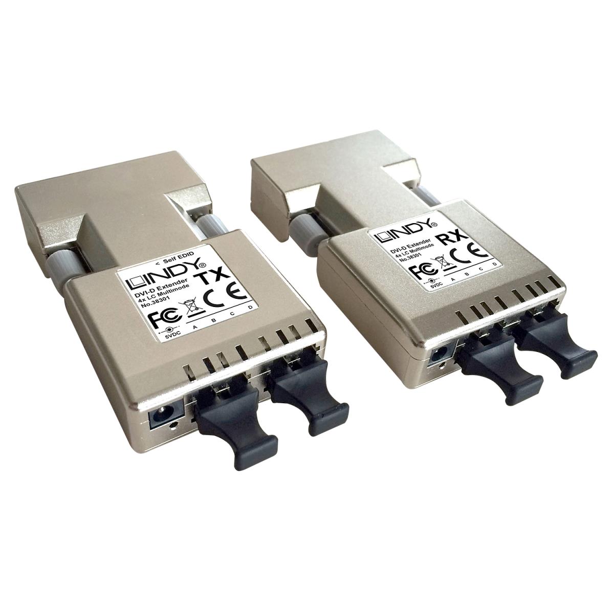 LINDY Fibre Optic DVI-d Extender 500m .