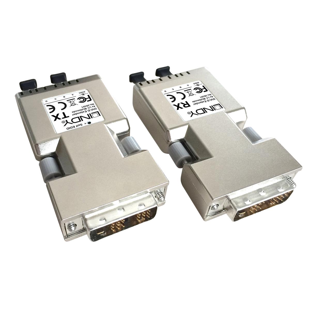 LINDY Fibre Optic DVI-d Extender 500m .