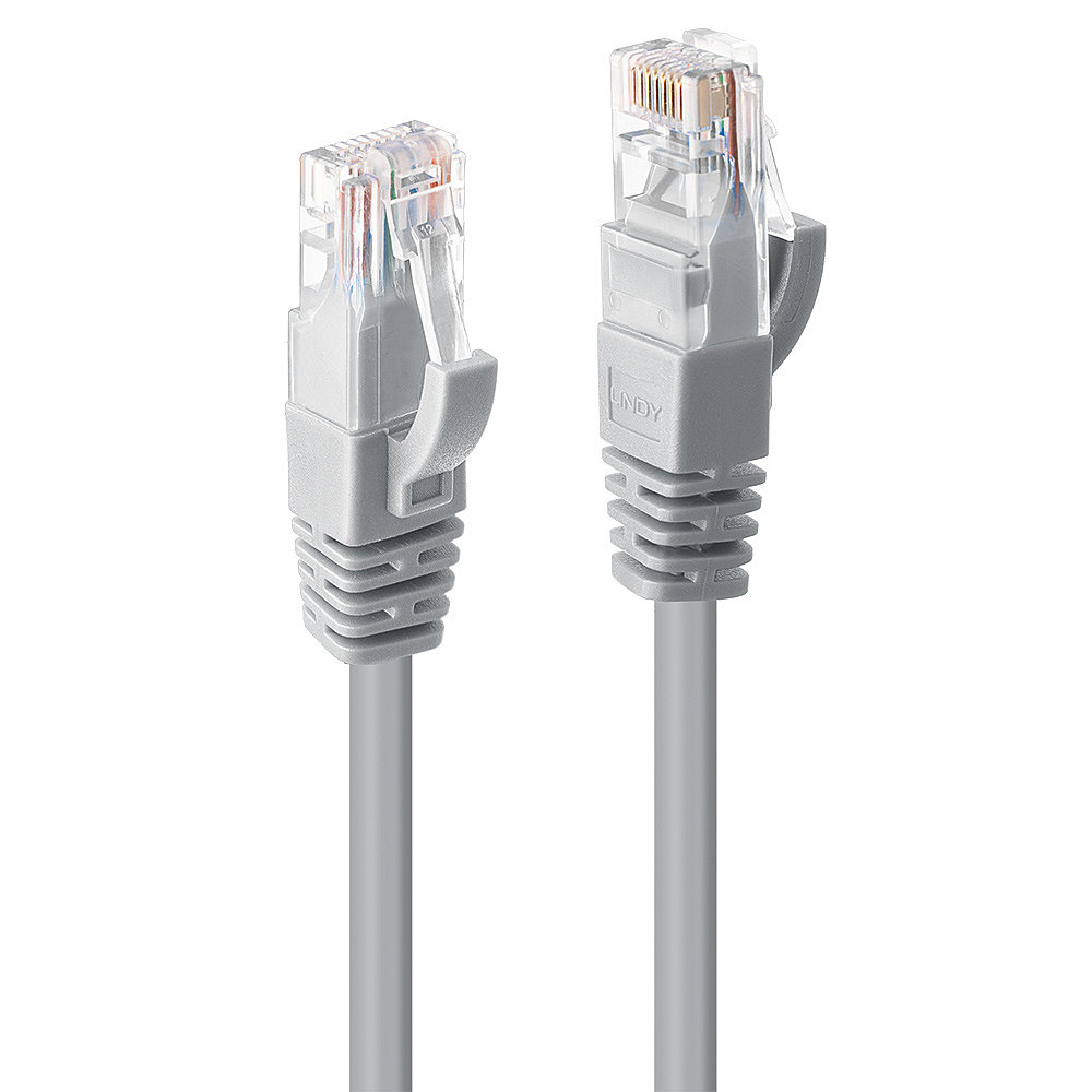 LINDY Network Cable - CAT6 - U/utp - Snagless - 2m - Grey