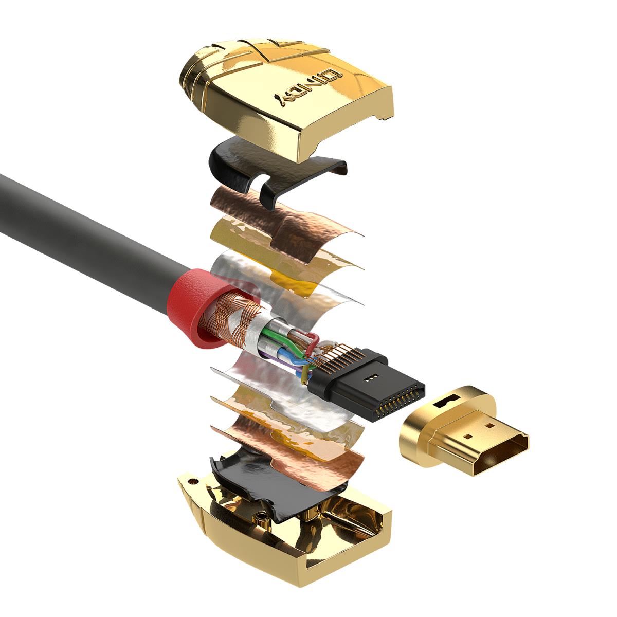 LINDY Cable Hdmi - Ethernet - 15m - Grey
