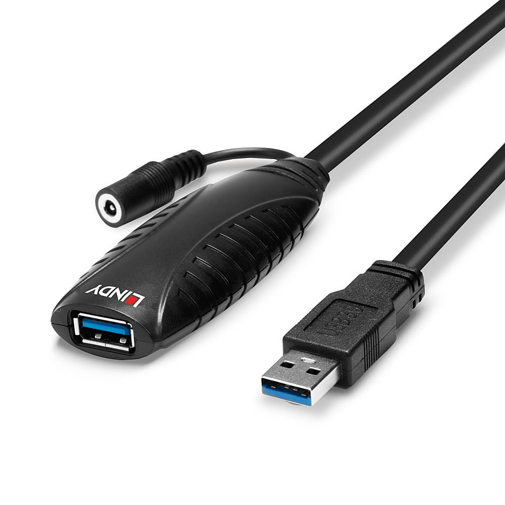 LINDY USB3.0  Active Extension Cable - USB-a Male  - USB-a Female - 10m