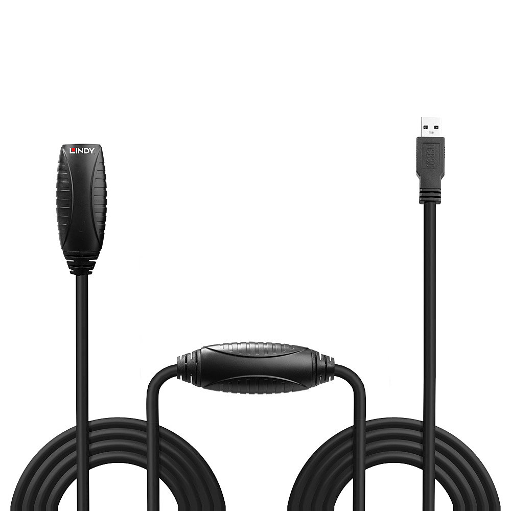 LINDY USB3.0  Active Extension Cable - USB-a Male  - USB-a Female - 10m
