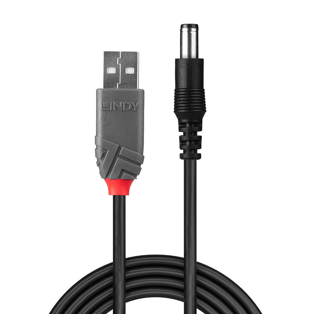 LINDY Adapter Cable - USB To Dc - 2.5mm Inner - 1.5m