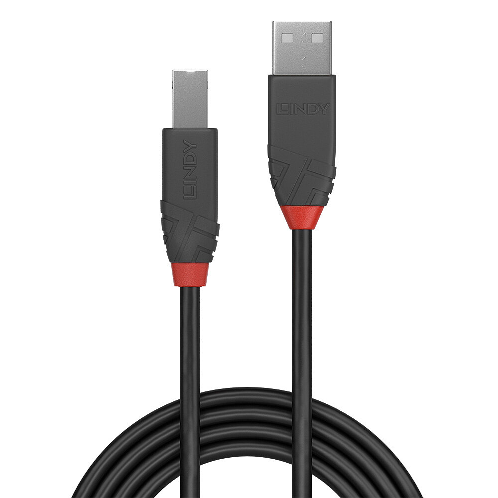 LINDY Cable - USB-a To USB-b Male - Black - 3m
