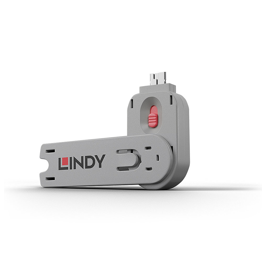LINDY USB Type A Port Blocker Key Pink