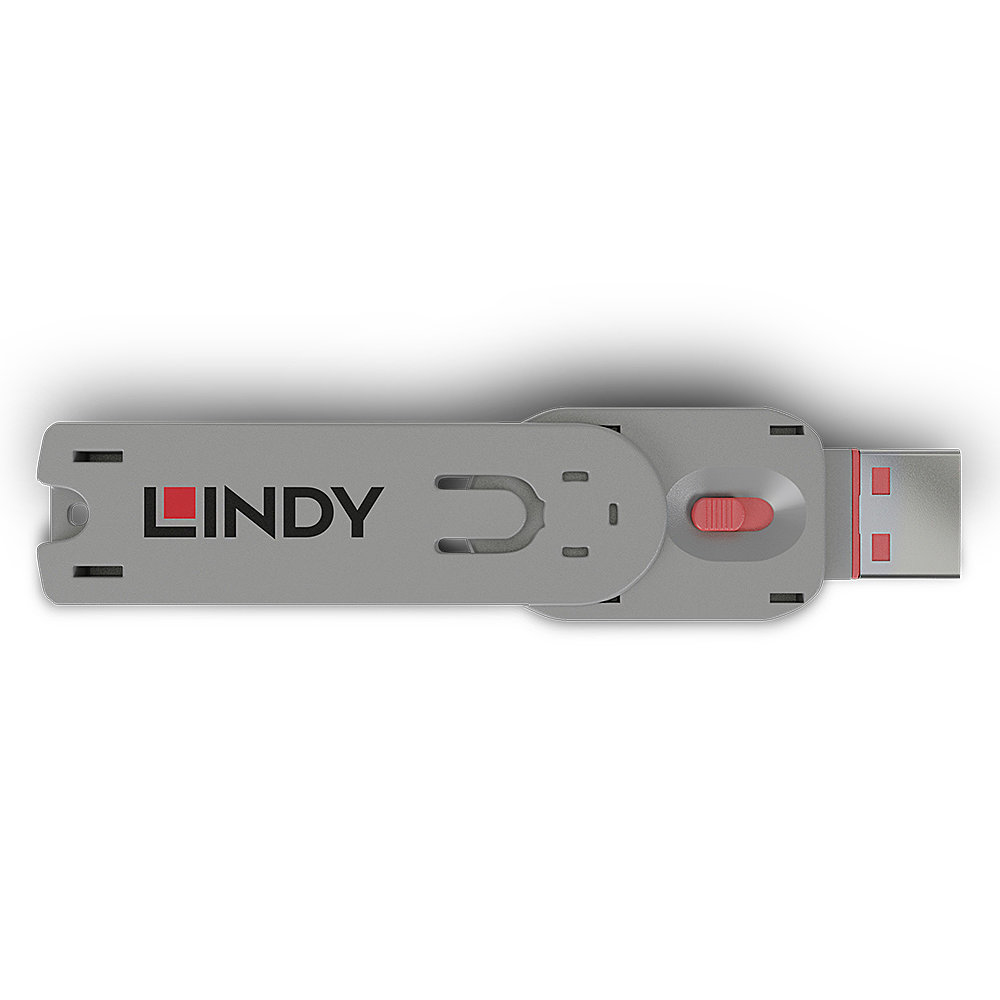LINDY USB Type A Port Blocker Key Pink