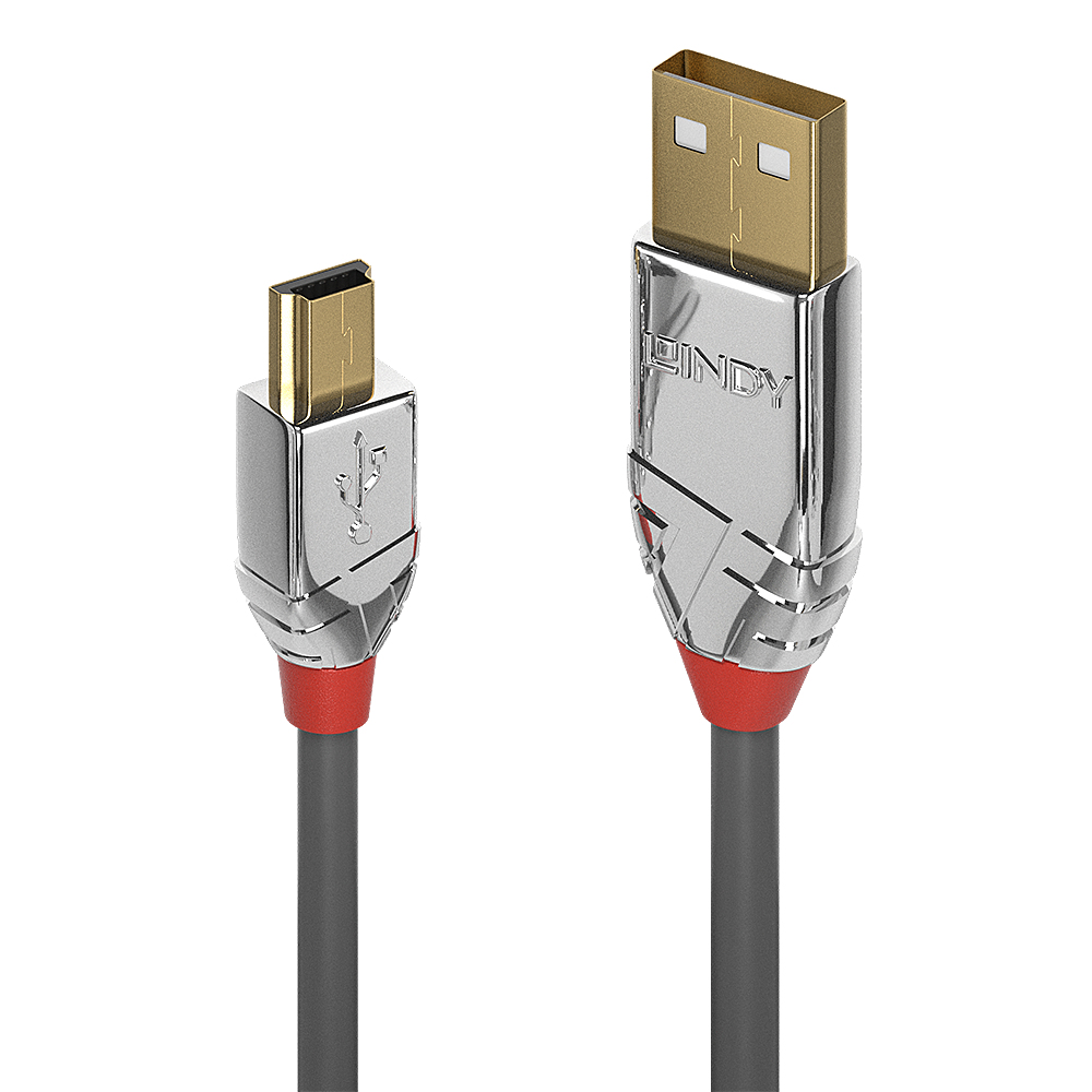 LINDY Cable - USB2.0 Type A To USB Mini-b - 3m - Cromo Line