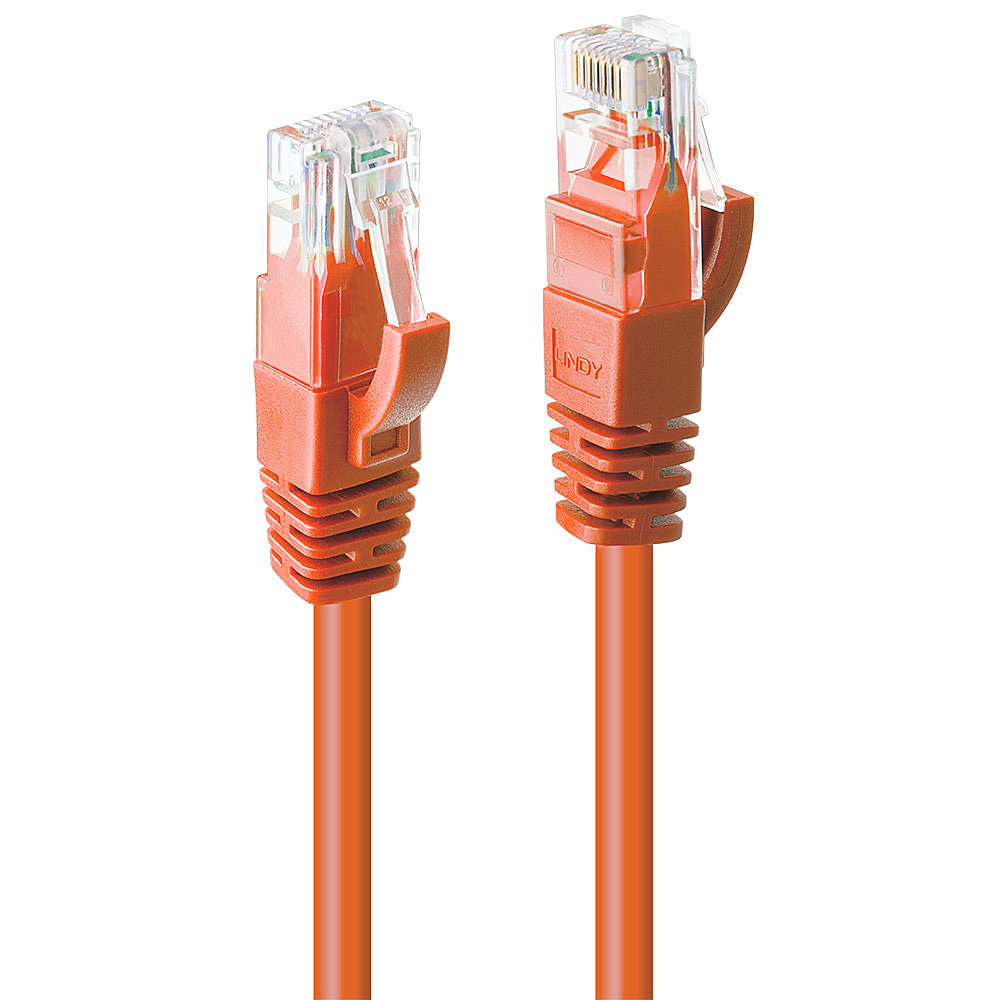 LINDY Network Patch Cable - CAT6 - U/utp - Snagless - 30cm - Orange