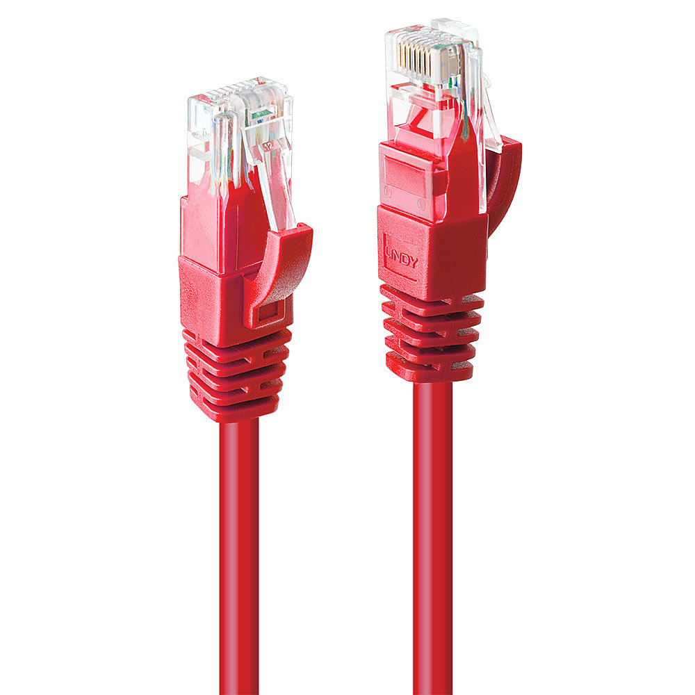 LINDY Network Patch Cable - CAT6 - U/utp - Snagless - Gigabit Red - 5m