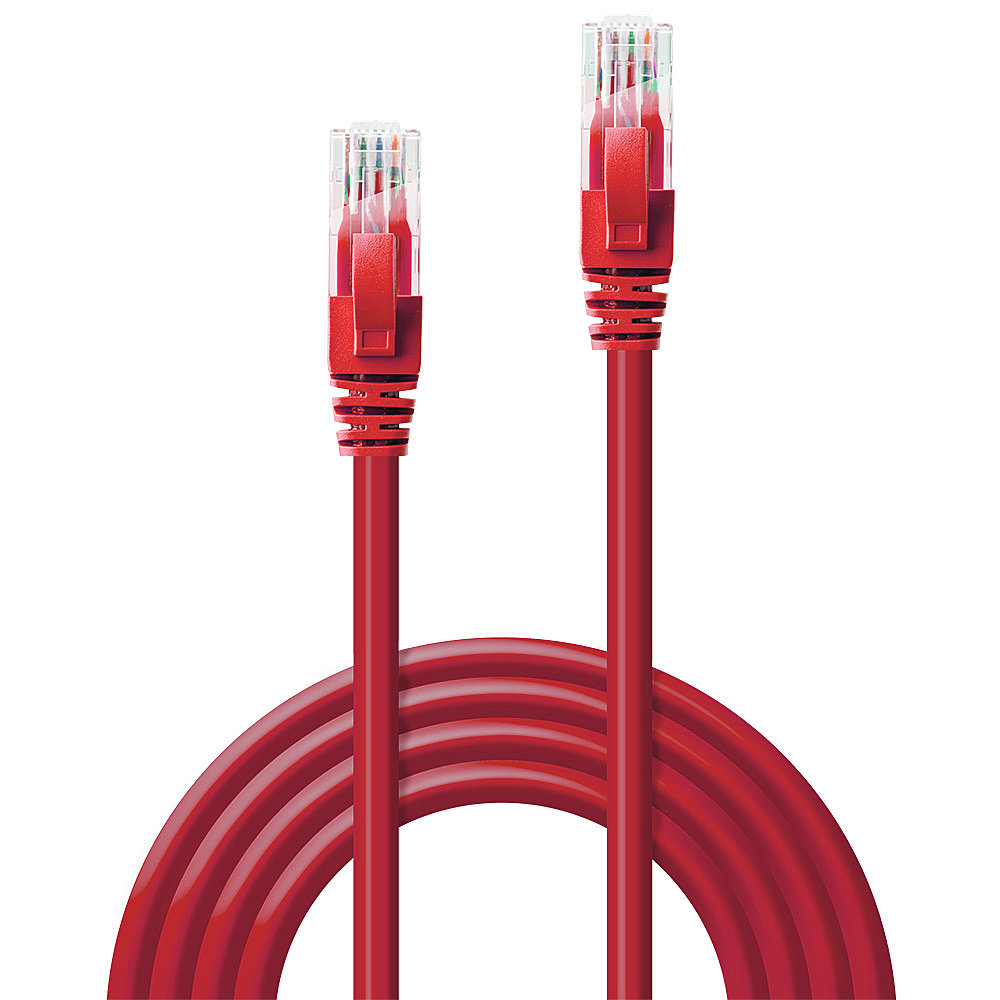 LINDY Network Patch Cable - CAT6 - U/utp - Snagless - Gigabit Red - 5m