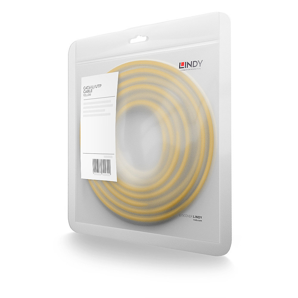 LINDY Network Patch Cable - CAT6 - U/utp - Snagless - Gigabit Yellow  - 2m