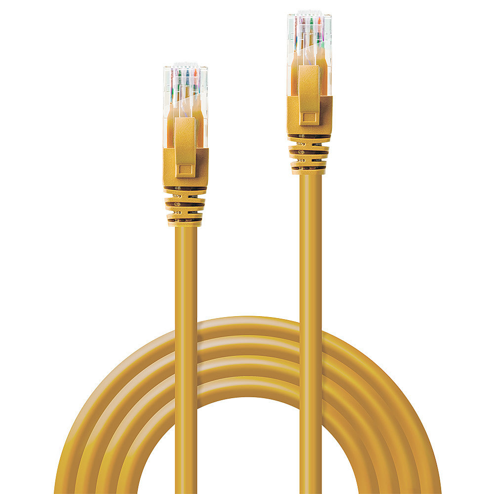 LINDY Network Patch Cable - CAT6 - U/utp - Snagless - Gigabit Yellow  - 2m