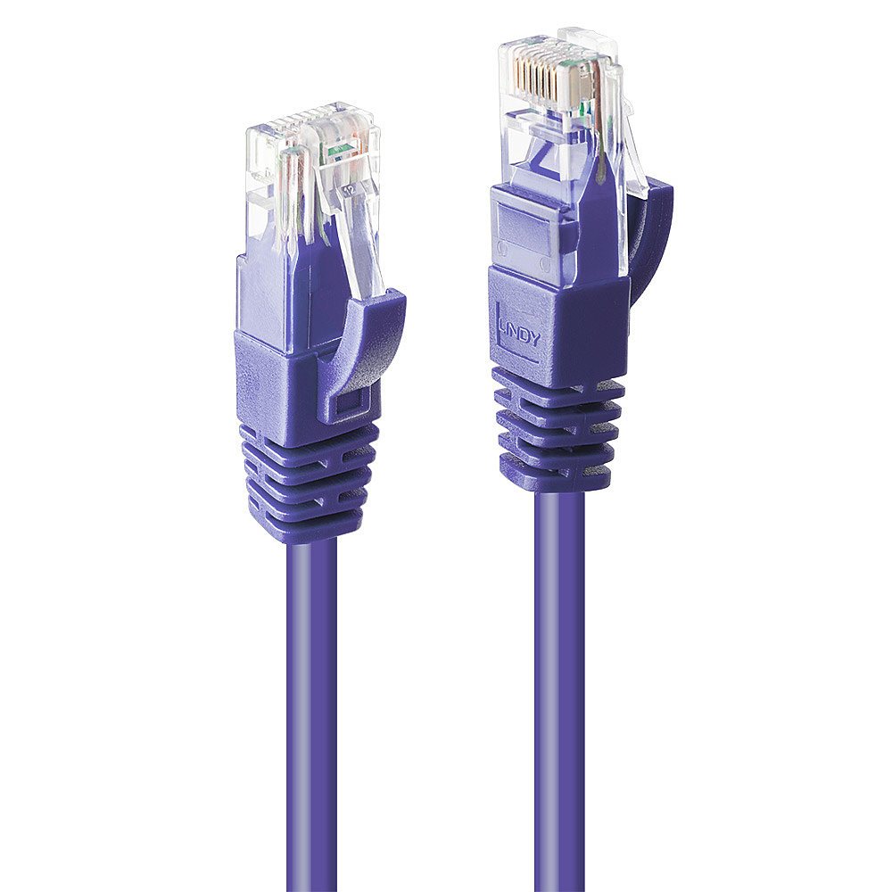 LINDY Network Patch Cable - CAT6 - U/utp - Snagless - Gigabit Purple - 5m