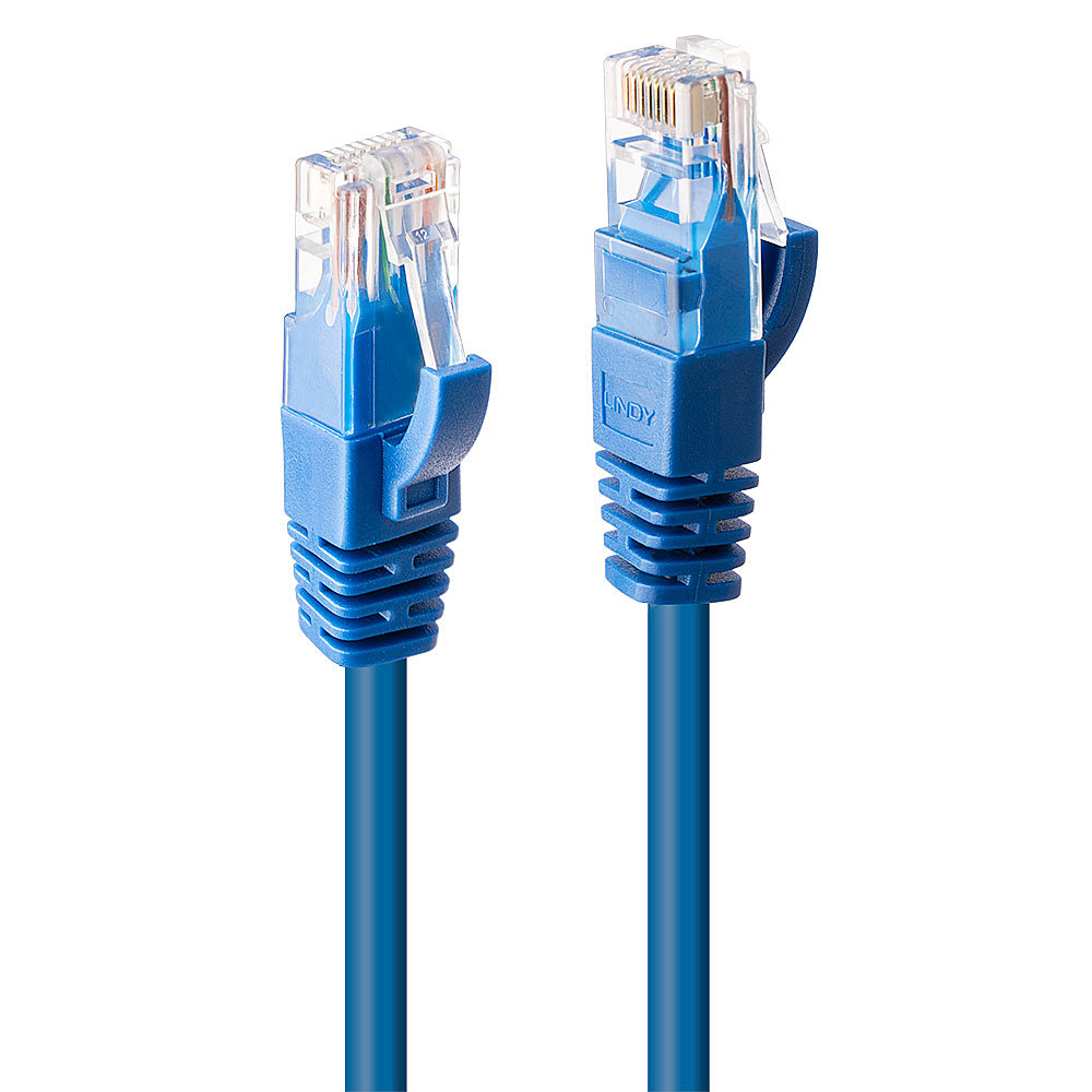 LINDY Network Patch Cable - CAT6 - U/utp - Snagless - Gigabit Blue - 50cm