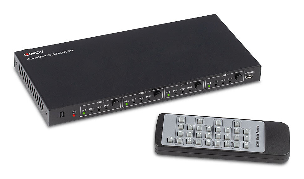 LINDY Matrix Switch 4x4 Hdmi 1.4 2g