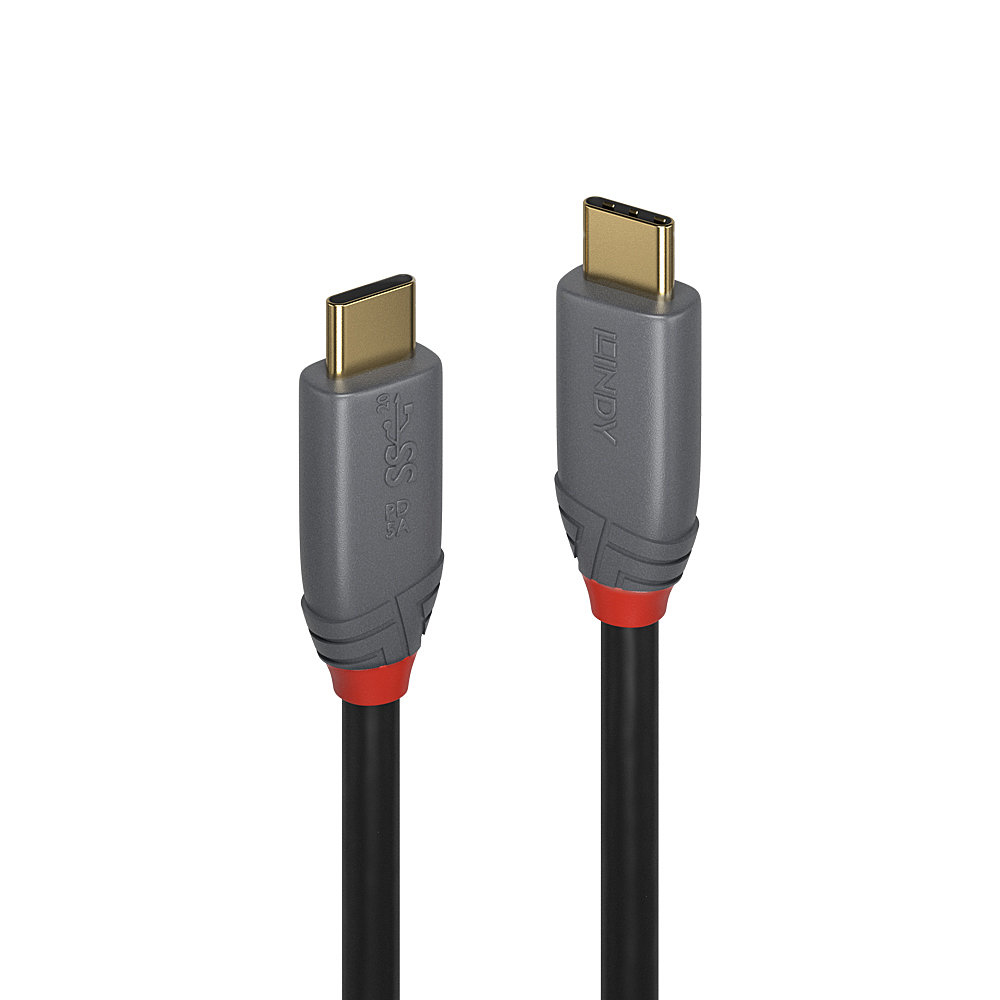 LINDY Cable - USB 3.1 Type C 5a Pd - Anthra Line - 1m