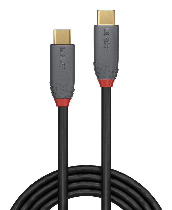LINDY Cable - USB 3.1 Type C 5a Pd - Anthra Line - 1m