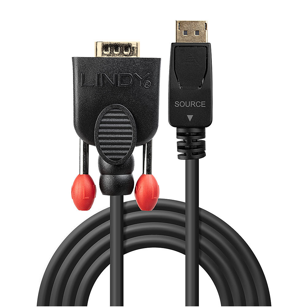 LINDY Cable - DisplayPort To Vga - Black - 2m